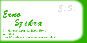 erno szikra business card